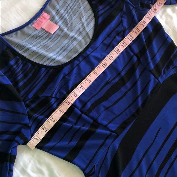 cobalt/royal blue Fit and Flare dress large - Picture 4 of 8